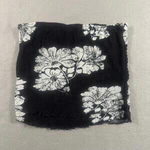 Free People Tube Top Black White Floral Small